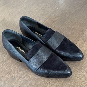 3.1 Phillip Lim Quinn Loafer in Black, EU 39.5, Leather and Suede, 1.5 in Heel